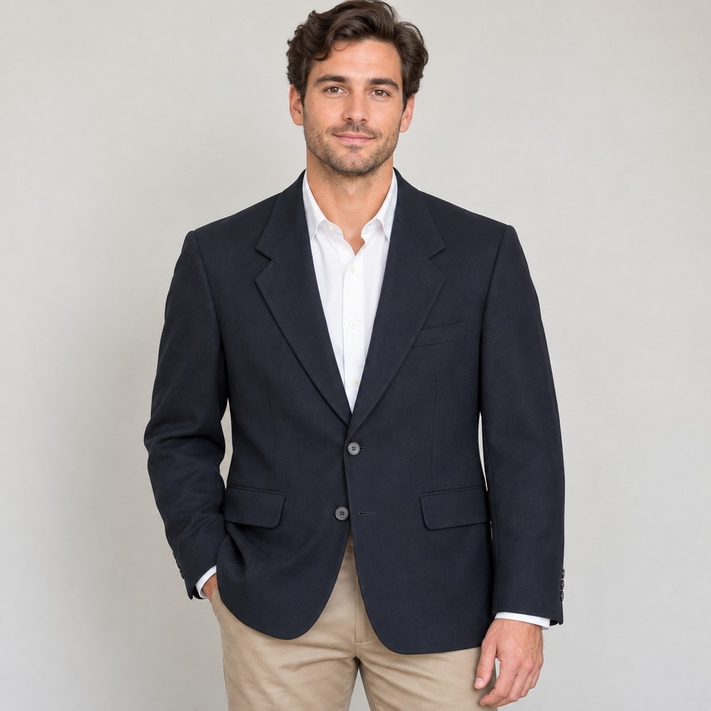 Sterling & Hunt Black 100% Cashmere Blazer Men's 42S Quiet Luxury Preppy Vintage